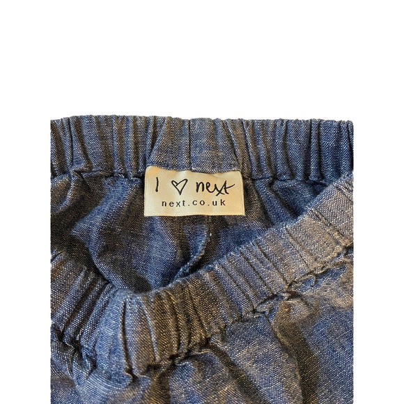 Next 6-9 month denim and floral 2 piece dress and short set - Picture 9 of 10